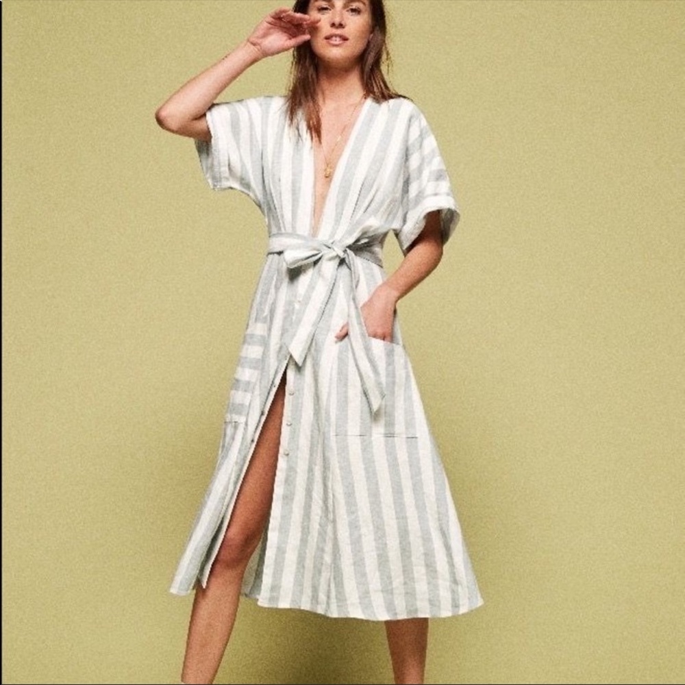 COPY - Reformation striped midi dress